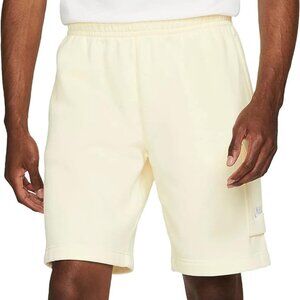 Nike Sportswear Club Men's Fleece Cargo Shorts CZ9956-113 Coconut Milk Cream L